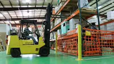 For lift approching safety netting