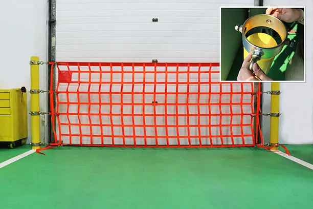 Existing Bollard Loading Dock Safety Net