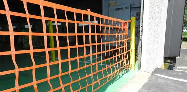 In Ground Loading Dock Safety Net in use