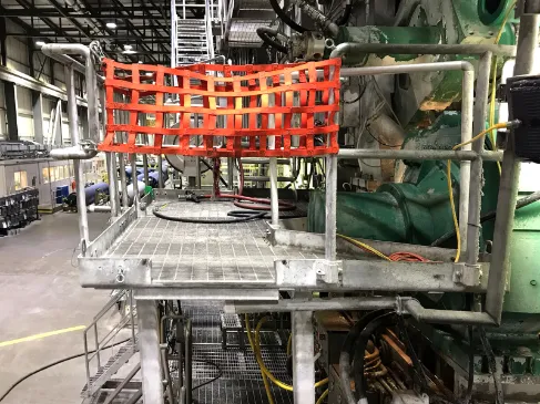 Custom Barrier Net in warehouse