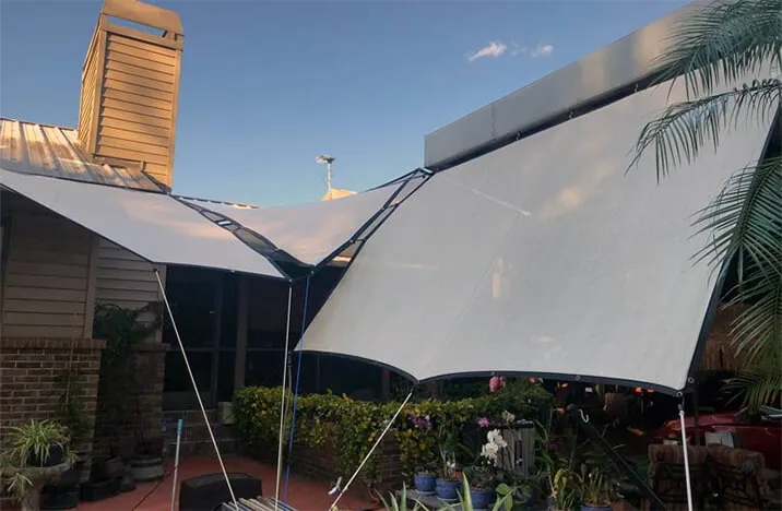 Shade cloth home installation