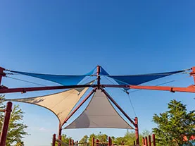 Shade cloth windscreen