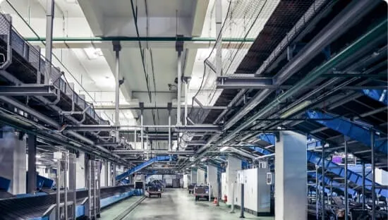 Netting used for a conveyor system