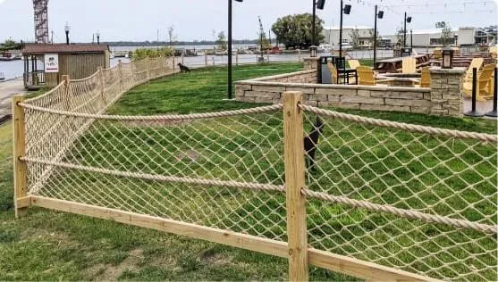 Netting used on a side of a boat