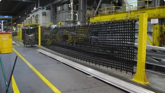 Netting used as a safety barrier