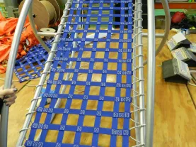Custom blue cargo netting