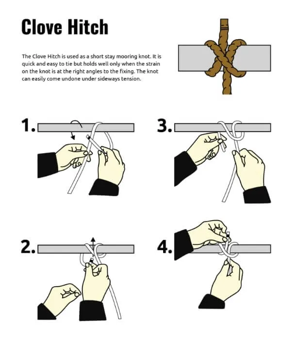 How to tie a Clove Hitch knot