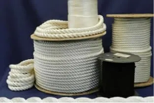 White nylon rope spools