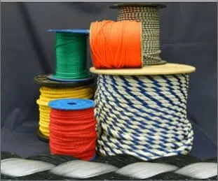 Collection of polypropylene rope spools