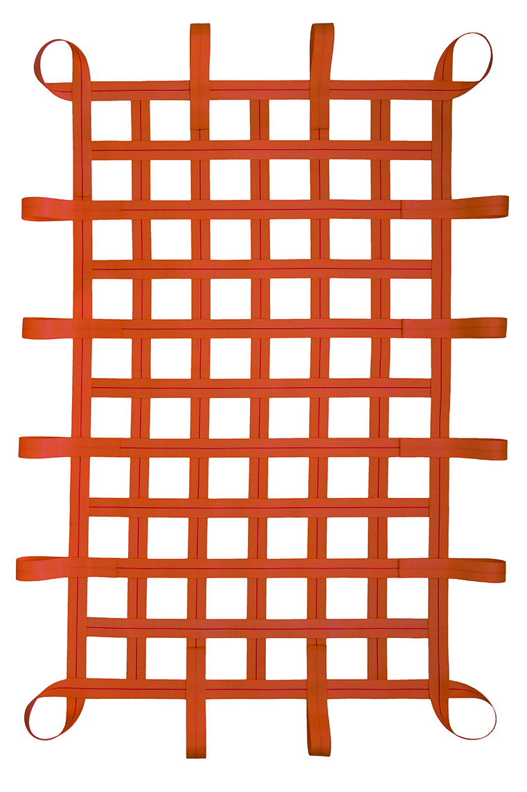 2 inch Webbing Cargo Net with Loops Orange