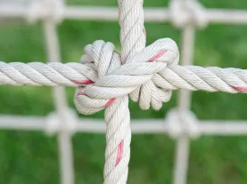 Close-Up Rope Cargo Net Knot