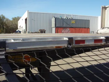 Net attached to trailer